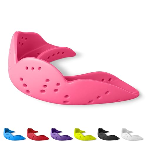 SISU Aero Medium Mouthguard, Hot Pink - 30% Stronger...