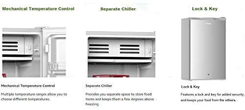 Konka 120 Liter Mini Refrigerator Single Door Silver Color Model