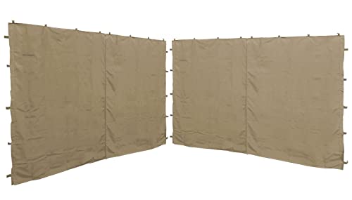 QUICK STAR 2 Seitenteile mit RV 250x192cm für Pavillon Nizza 3x3m Seitenwand Sand RAL 1001