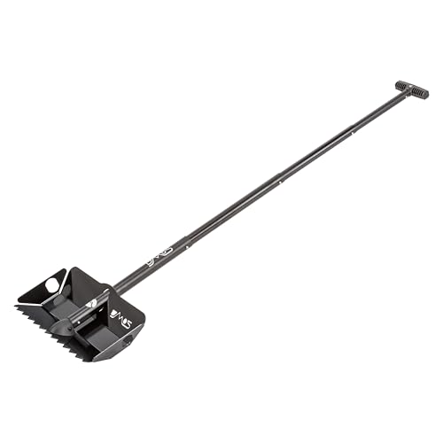 DMOS Stealth Shovel - Lightweight, Heavy-Duty Aluminum Sand & Snow Shovel with Extendable & Collapsible Handle for Camping, Overlanding, Survival, & Off-Road Use - Blackout - Regular