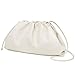 CATMICOO Cloud Crossbody Bags for Women Clutch Purse with Dumpling Shape and Ruched Detail (Beige-Large)