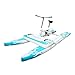 Spatium SUP 水バイクの湖 1 人インフレータブル水バイク ペダル ボート インフレータブル釣りボート ペダルあなたの手を解放終了楽しい水と釣り白と青の火災を楽しむ