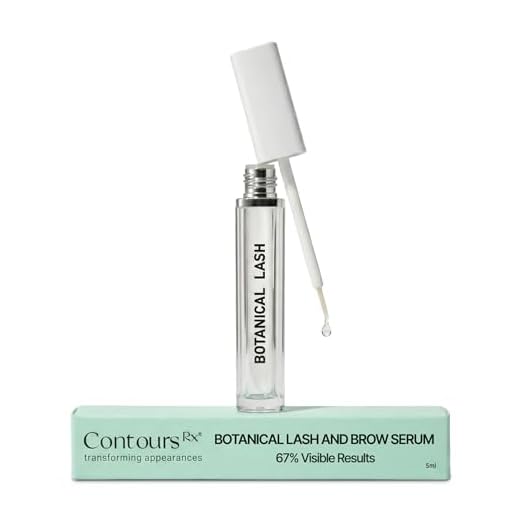 Contours Rx Botanical Lash & Brow Eyelash Enhancing Serum with Plant Stem Cells, Biotin & Peptides - Stronger, Thicker, Fuller Lashes, Cruelty-Free, 5ml