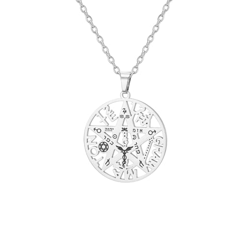 EUEAVAN Collar Pentagrama Tetragrammaton Mujer YHVH YHWH Jehová Colgante Pentáculo Yeshua Oración Bendita Nombres Hebreos de Dios Amuleto Wicca Joya Regalo para Cristiano, Medium, Acero inoxidable, No EUEAVAN Collar Pentagrama Tetragrammaton Mujer YHVH YHWH Jehová Colgante Pentáculo Yeshua Oración Bendita Nombres Hebreos de Dios Amuleto Wicca Joya Regalo para Cristiano, Medium, Acero inoxidable, No