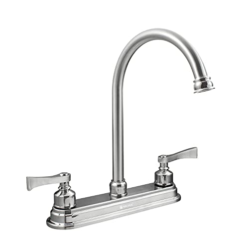Mezcladora para Fregadero, Llave para Fregadero de Cocina Flexible, Llave Mezcladora para Cocina, Grifos para Cocina, Grifo de Cuerpo Principal de Latón, Acabado Níquel Satinado,...