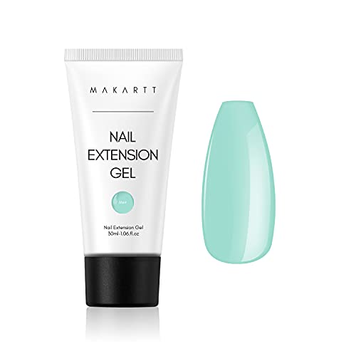 Makartt Nail Extension Gel Poly Nail Gel 30ML Builder Gel Poly Nail Extension Gel Trendy Nail Spring Summer with Slip Solution Art Design Easy DIY at Home