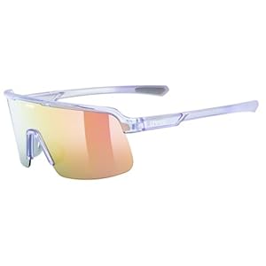 Uvex dyrt - Sportbrille für Damen und Herren - großes Sichtfeld - 100% UVA-, B, C Schutz - mirror - transparent purple/red mirror - one size