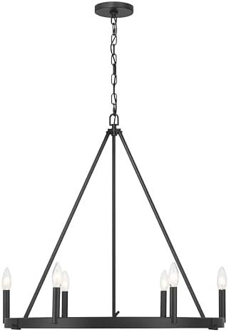 Minka Lavery 1715-66A Dutton Chandelier, 6 B10.5 Candelabra E12 Socket(s), Coal (Bulbs Not Included)