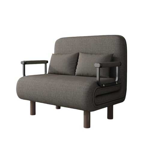 Vifxucy折りたたみ式、二重目的、バルコニーリビングルーム、ダブルプッシュプル格納式、折りたたみ式多機能、チェア、マルチスピード調整、高密度スポンジ、リクライニングチェア (ダークグレー,80*68*85CM)