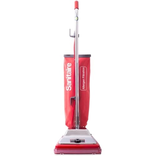 Image of Sanitaire - SC888N SC888 Tradition Upright Vacuum, Red, 8.5 inch x 14.5 inch x 21.3 inch