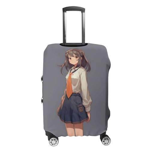 Washable Luggage Case Cover Anime Girl in Skirt Printed Luggage Cover Protector Elastic Suitcase Protector Anti-Scratch Suitcase Cover for L (26-28 inches) Luggage4