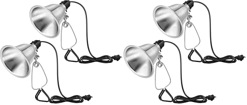 Image of VIVOSUN 4-Pack Clamp Lamp Light with Detachable 5.5 Inch Aluminum Reflector up to 60W E26 Socket (No Bulb Included), 6 Feet Cord, UL Listed