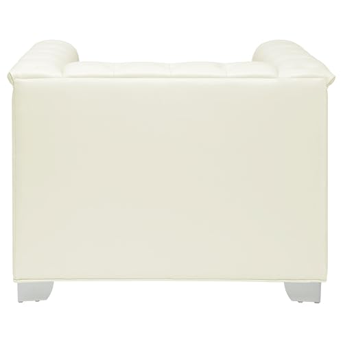 Sillón Blanco con Tapizado de Cuero Sintético miniatura 6