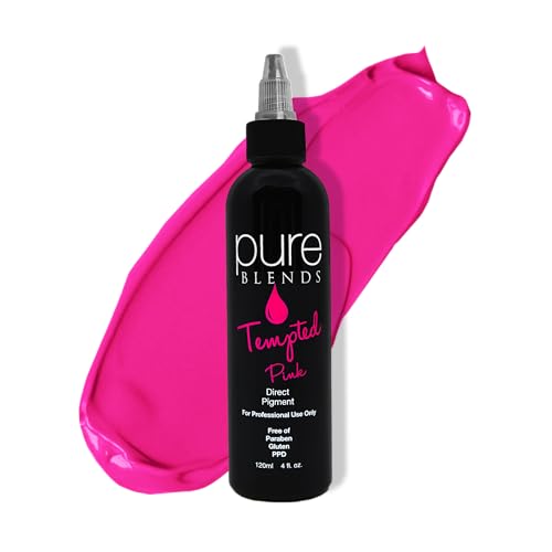 Pure Blends™ Tempted Pink Direct Dye – Semi-Permanent Hair Color for Pre-Lightened Hair – Bright Vivid Pink Color – Long-Lasting, Conditioner-Infused...