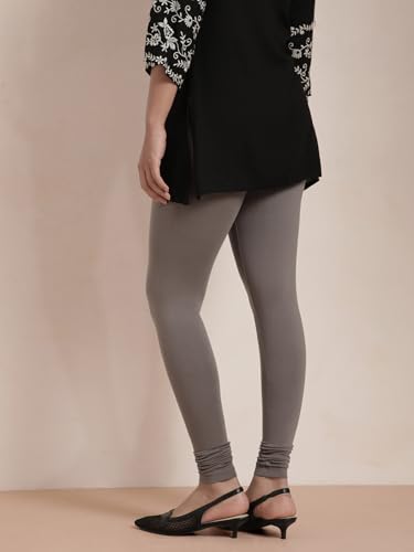 Image of TWIN BIRDS Tailored Cut and Classic Fit Super Stretchable Elastane Fabric Churidar Leggings for Women