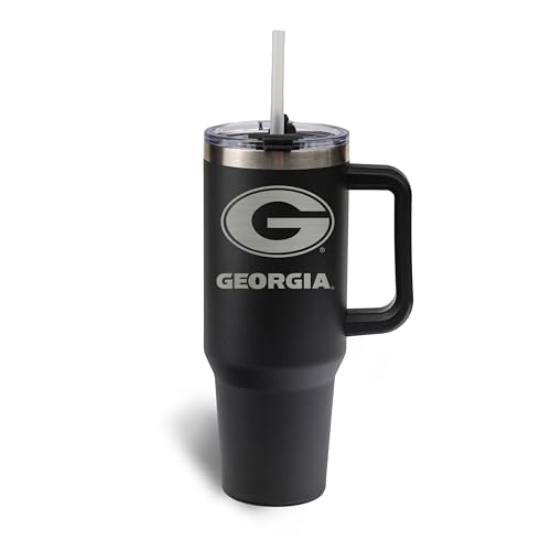 The Memory Company Officially Licensed NCAA - University of Georgia 46oz Game Day Tumbler with Laser Engraved Team Logo