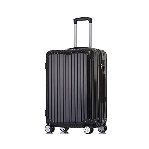 Star river PC+ABS, Zipper, Luggage, Trolley case, Suitcase, Pinks, Silver, Black, Brown, 20 inches, 22 inches, 24 inches, 26 inches, with 4 Sets of Rotating Wheels, Code Lock, Telescopic Rod