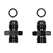 Aramox Par ORB6 a AN6 Juego de Juntas Tóricas de Conexión de Línea de Combustible Accesorios de Tubería Tubo de Combustible Hardline Aluminio Negro para Colector de Escape de Admisión de Enfriador de