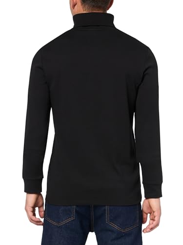 HUGO Men's Woven Logo Cotton Stretch Turtleneck2