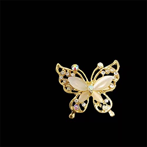 Image of coadipress Butterfly Brooch Pins Chic Romantic Elegant Rhinestone Crystal Insect Brooch Pin Women Corsage Scarf Shawl Clothing Accessories Wedding Party Banquet