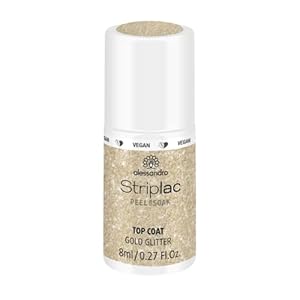 alessandro Striplac Top Coat Goldglitter Überlack 8ml