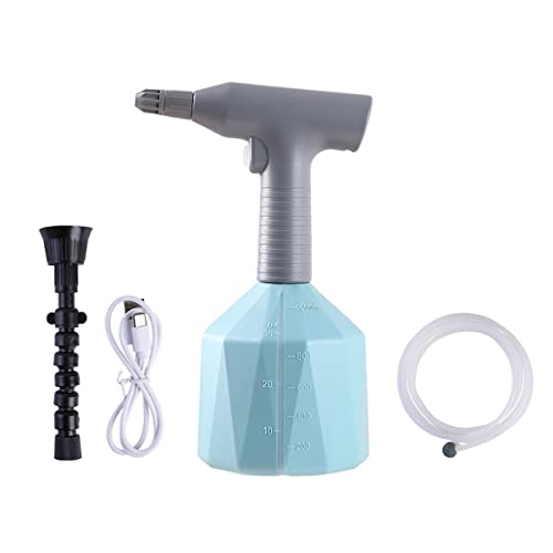 ハンドヘルド電動噴霧器 1L USB充電式 自動手動式噴霧器 360°調整可能 霧化スプレー 霧吹き コードレス噴霧器 掃除 清潔 家庭/学校/工場/オフィス便利 家庭用 小型 園芸 電気式 噴霧器、自動植物散水装置 スプレー容器 フロー調整可能 省力化