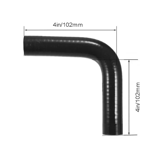 Image of ID 5 /8 inch 16mm 90 Degree Elbow Coupler Heater Hose Silicone 4-Ply | Reinforced Turbo Intercooler Intake Piping Hoses High Temp 4'' Leg Length