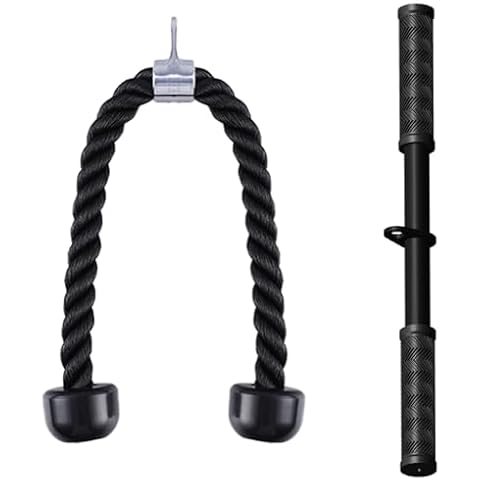 Fitarc LAT Pulldown Attachments,Cable Machine Accessories for Home Gym, Durable and Reliable Weight Fitness Gym Accessories, Tricep Pull Down Attachment for Gym Equipment Cover
