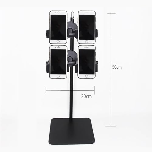 Genérico Soporte for teléfono multidispositivo Giratorio de 360°, Soporte Ajustable for transmisión en Vivo, Juegos y videollamadas, Estable y versátil(2 Floor (4 Cameras))