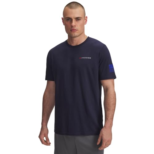 Under Armour Men's Freedom Banner Short Sleeve T Shirt, 410 Blue, LG - image 1