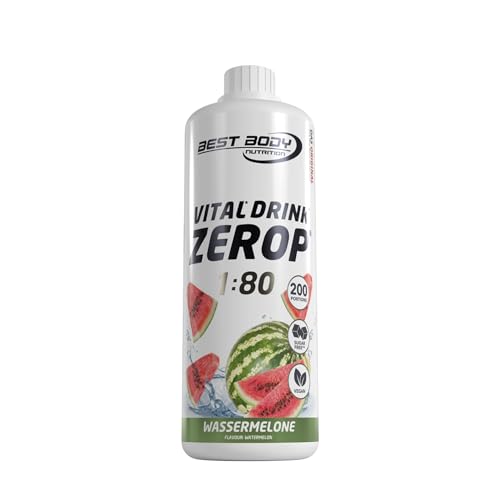 Best Body Nutrition Vital Drink ZEROP® - Wassermelone, Original Getränkekonzentrat - Sirup - zuckerfrei, 1:80 ergibt 80 Liter Fertiggetränk, 1000 ml