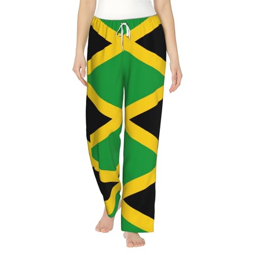 Pantalon de pyjama femme ample imprimé Jamaïque confortable