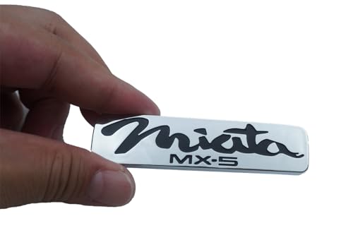 Image of 1x Miata MX-5 Replacement for 1998-2005 Rear Emblem Nameplate Badge (Silver)