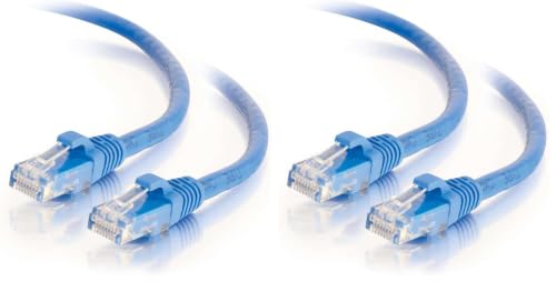 C2G Legrand Cat6 Ethernet Cable, Snagless Unshielded Cat6 Patch Cable, Blue Network Patch Cable, 6 Foot Snagless UTP Ethernet Cable, 1 Count, 03975 (Pack of 2)