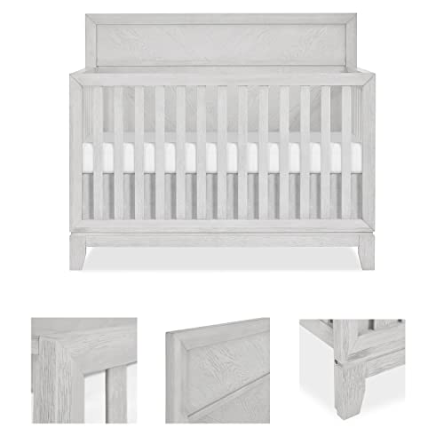 Evolur Lourdes 5-In-1 Convertible Crib In Greyhound, Greenguard Gold And Jpma Certified, Easy To Clean, Maintain And Assemble, Made Of Hardwood, Wooden Nursery Furniture #TOP6