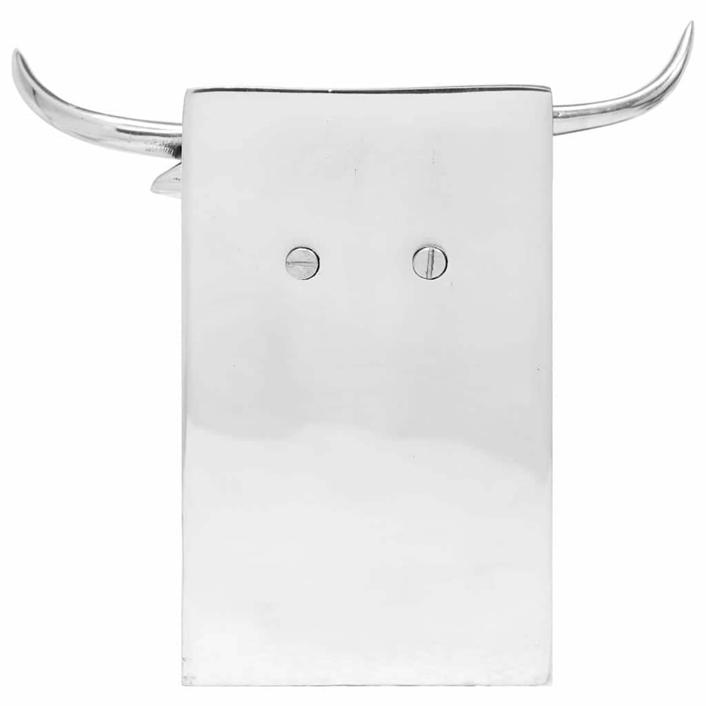 Set di 2 fermalibri decorativi per mensole e tavolo, in alluminio lucido, 17 x 15 x 27 cm, antiscivolo, per soggiorno, ufficio, cameretta dei bambini