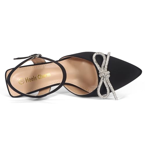 Heels Charm Women's Pumps Shoes Stiletto Pumps Pointed Toe Ankle Strap High Heel Pumps Closed Toe Slingback Kitten Pump Heel Dancing Daily Work Party Wedding Dress Pumps Shoes3