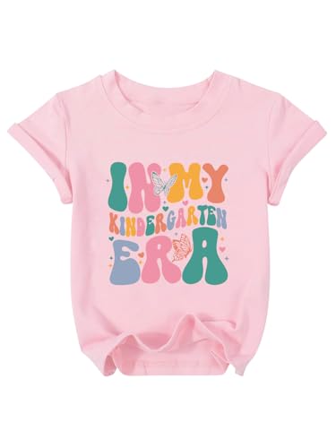 Image of Kindergarten Shirt for Girls First Day of Preschool Shirt Back to School T Shirt Summer Short Sleeve 3-7 Years
