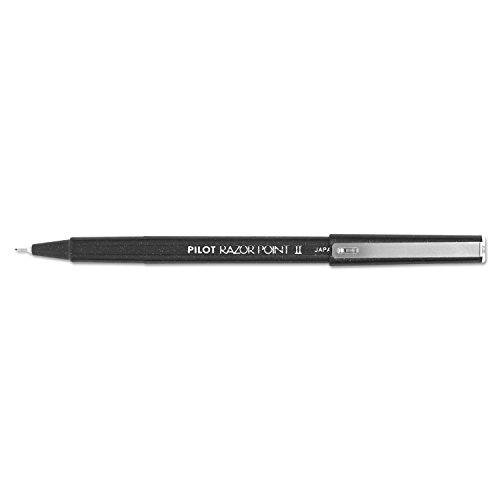 PILOT Razor Point II Fine Line Marker Stick Pens, Point (0.2mm) Black Ink, 12-Pack (11009) #1