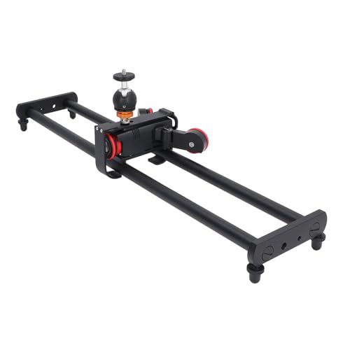 ciciglow Motorized Camera Slider, 40cm/15.7in Aluminum Alloy Track Dolly Rail Camera Slider Support 360° Panoramic Shooting, Time Lapse, Automatic Video Loop Recording