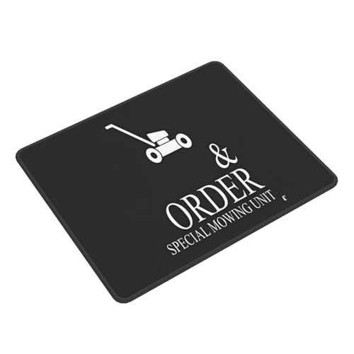 Funny Lawn Mowing Mouse Pad, Large, Non-Slip, Stitched Edges