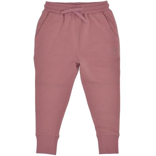 Woolino Merino Wool Kids Jogger Pants with Pockets - Ultra Soft and Cozy Sweatpants for Boys and Girls - Mauve Pink, 1-2 Years