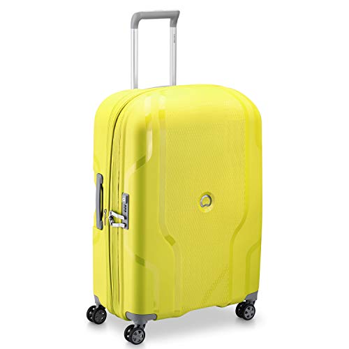 DELSEY Paris Clavel Hardside Expandable Luggage with Spinner Wheels, Lemon, Checked-Medium 25 Inch - Image 3
