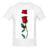 Features: This Red Rose Psd Men'S Short Sleeve T-Shirt Features A Classic Crew Neck Design, Simple Yet Atmospheric. Its Basic Fit Accommodates Various Body Types, Making It Suitable For Both Casual Wear And Sports Activities Comfort For All Seasons: ...
