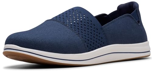 Clarks Clarks Women's Breeze Vibe CloudSteppers Slip On Loafer, Navy, 10