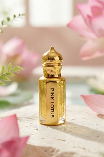 Image of Pink Lotus Attar Perfume Oil | Long Lasting Alcohol-Free Fragrance | Premium Oud Ittar for Men & Women | Daily Wear & Special Occasion | 12ml