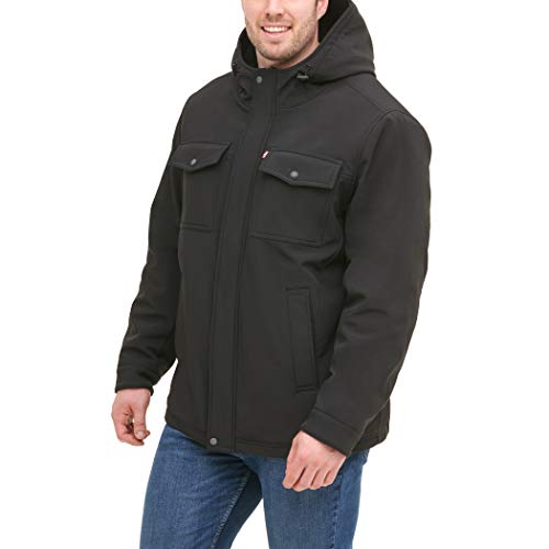 Image of Levi's Men's Wool Blend Hooded Military Jacket