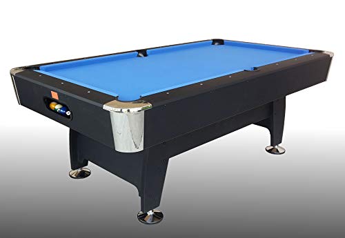Garanzia: 3 anni Tavolo da Biliardo Black Norman Light (Panno Blu) - Carambola - (216 cm x 123 cm x 82 cm) - Completo di Tutti Gli Accessori