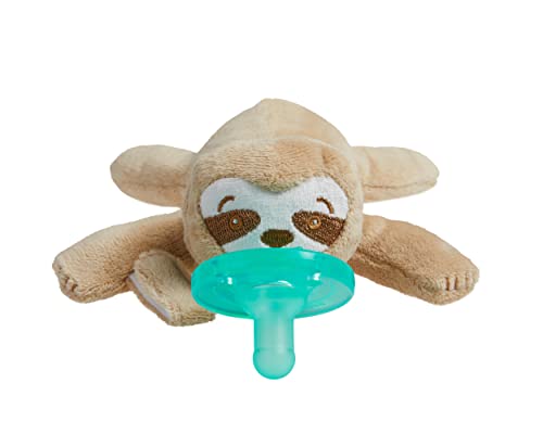 Image of Philips AVENT Soothie Snuggle Pacifier Holder with Detachable Pacifier, Sloth, 0m+, SCF347/07