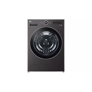 LG 27″ 5.8 cu. ft. Mega Capacity Smart Front Load Washer (WM6500HBA) – with TurboWash, Black Steel
